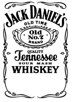 JACK DANIEL'S OLD TIME OLD NO.7 BRAND QUALITY Tennessee SOUR MASH WHISKEY