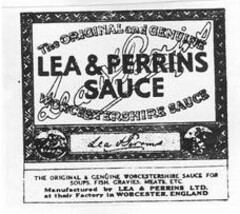 The ORIGINAL and GENUINE LEA & PERRINS SAUCE WORCESTERSHIRE SAUCE