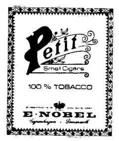 Petit Small Cigars 100 % TOBACCO E . NOBEL