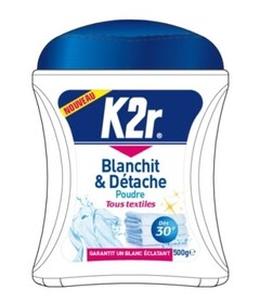 Nouveau K2r. Blanchit & Détache Tous textiles((fig.))