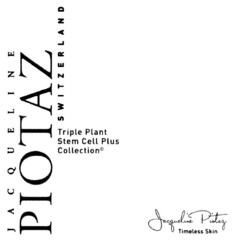 JACQUELINE PIOTAZ SWITZERLAND Triple Plant Stem Cell Plus Collection Timeless Skin