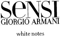 SeNSI GIORGIO ARMANI white notes