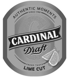 CARDINAL Draft AUTHENTIC MOMENTS SINCE 1788 FRESH TASTE LIME CUT