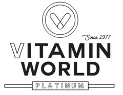 V since 1977 VITAMIN WORLD PLATINUM