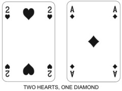 2 2 2 2 A A A A TWO HEARTS, ONE DIAMOND