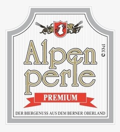 Alpen perle PREMIUM DER BIERGENUSS AUS DEM BERNER OBERLAND e33cl