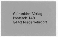 Glücksklee-Verlag Postfach 148 5443 Niederrohrdorf