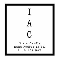 I A C IT'S A CANDLE HAND-POURED IN LA 100% SOY WAX