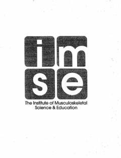 IMSE THE INSTITUTE FOR MUSCULOSKELETAL SCIENCE & EDUCATION