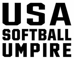 USA SOFTBALL UMPIRE