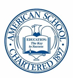 AMERICAN SCHOOL CHARTERED 1897 EDUCATION:THE KEY TO SUCCESS