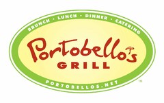 BRUNCH · LUNCH · DINNER · CATERING PORTOBELLO'S GRILL PORTOBELLOS.NET