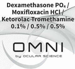DEXAMETHASONE PO4 / MOXIFLOXACIN HCL / KETOROLAC TROMETHAMINE 0.1% / 0.5% / 0.5% OMNI BY OCULAR SCIENCE
