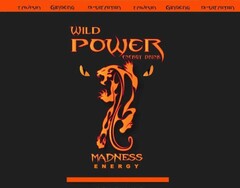 WILD POWER MADNESS ENERGY TAURIN GINSENG B-VITAMIN TAURIN GINSENG B-VITAMIN