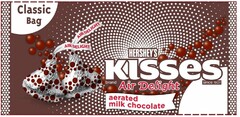 CLASSIC BAG HERSHEY'S KISSES BRAND SINCE 1907 AIR DELIGHT AERATED MILK CHOCOLATE