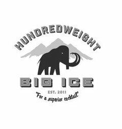 HUNDREDWEIGHT BIG ICE EST. 2011 "FOR A SUPERIOR COCKTAIL"