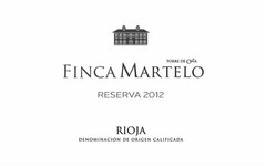 TORRE DE OÑA FINCA MARTELO RESERVA 2012RIOJA DENOMINACIÓN DE ORIGEN CALIFICADA