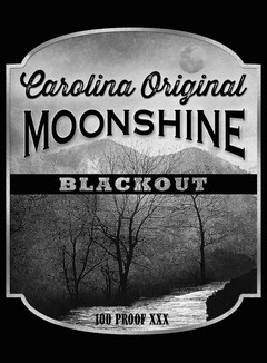 CAROLINA ORIGINAL MOONSHINE BLACKOUT 100 PROOF XXX