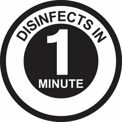DISINFECTS IN 1 MINUTE