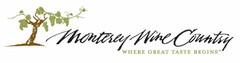 MONTEREY WINE COUNTRY WHERE GREAT TASTE BEGINS