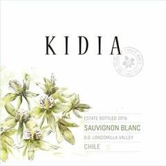 KIDIA DEL PEDREGAL FAMILY WINES SINCE 1625 ESTATE BOTTLED 2016 SAUVIGNON BLANC D.O. LONCOMILLA VALLEY CHILE