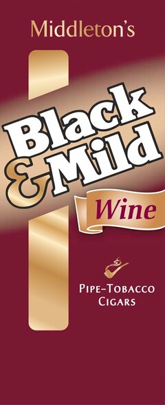BLACK & MILD WINE MIDDLETON'S WINE PIPE-TOBACCO CIGARS