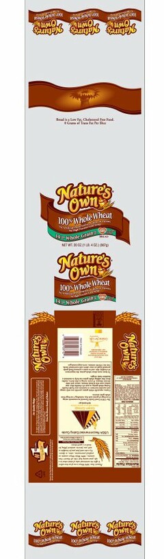 NATURE'S OWN 100% WHOLE WHEAT