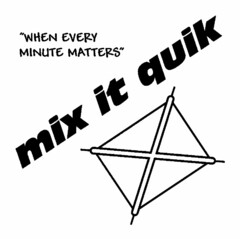 MIX IT QUIK "WHEN EVERY MINUTE MATTERS"