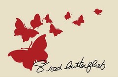 8 RED BUTTERFLIES