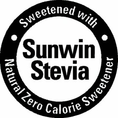 SWEETENED WITH SUNWIN STEVIA NATURAL ZERO CALORIE SWEETENER