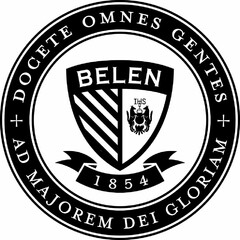 BELEN IHS 1854 DOCETE OMNES GENTES AD MAJOREM DEI GLORIAM