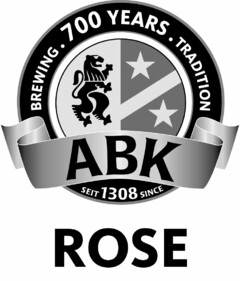 BREWING 700 YEARS, TRADITION,ABK, SEIT 1308 SINCE ROSE