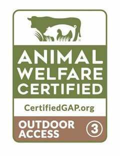 ANIMAL WELFARE CERTIFIED CERTIFIEDGAP.ORG OUTDOOR ACCESS 3