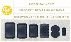 W WILTON 7 - PIECE BAKING SET JUEGO DE 7 PIEZAS PARA HORNEAR ENSEMBLE DE 7 USTENSILES DE PATISSERIE