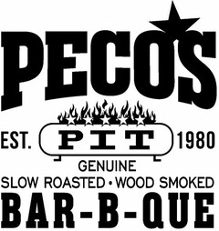 PECOS PIT EST. 1980 GENUINE SLOW ROASTED WOOD SMOKED BAR-B-QUE