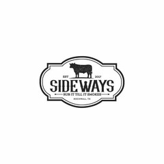 EST 2017 SIDEWAYS RUB IT TILL IT SMOKES ROCKWALL, TX CHUCK RIB SHORT RIBS SHORT LOIN SIRLOIN RUMP BRISKET FORE SHANK PLATE FLANK HIND SHANK