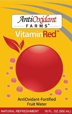 ANTIOXIDANT FARMS VITAMIN RED ANTIOXIDANT-FORTIFIED FRUIT WATER NATURAL REFRESHMENT