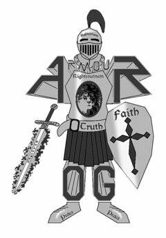 ARMOUR OG SALVATION RIGHTEOUSNESS SPIRIT TRUTH FAITH PEACE PEACE