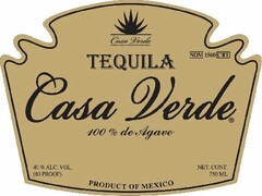 TEQUILA CASA VERDE 100 DE AGAVE