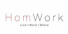 HOMWORK LIVE · WORK · SHARE