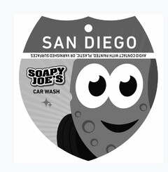 SAN DIEGO SOAPY JOE'S CAR WASH AVOID CONTACT WITH PAINTED, PLASTIC, OR VARNISHED SURFACES