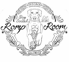 CHICAGO DOG SOCIAL EST. 2020 ROMP ROOM ILLINIOS