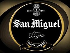 SINCE 1890 SAN MIGUEL CERVEZA NEGRA DARK LAGER