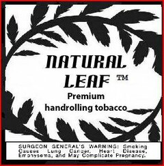 NATURAL LEAF, PREMIUM HANDROLLING TOBACCO