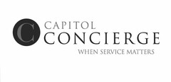 C CAPITOL CONCIERGE WHEN SERVICE MATTERS