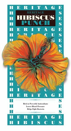 HERITAGE HIBISCUS PUNCH RICH IN POWERFUL ANTIOXIDANTS LOWER BLOOD PRESSURE HELPS FIGHT BACTERIA HERITAGE HIBISCUS