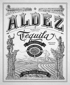 ALDEZ TEQUILA PRODUCCION LIMITADA ORGÁNICO ALDEZ TEQUILA JALISCO LOWLANDS 777 100% PURO DE AGAVE HECHO EN MEXICO