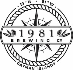 19°N 81°W 1981 BREWING CO CAYMAN ISLANDS