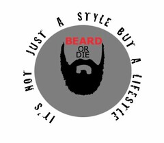 BEARD OR DIE IT'S NOT JUST A STYLE BUT A LIFESTYLE