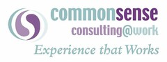 COMMONSENSE CONSULTING@WORK EXPERIENCE THAT WORKS